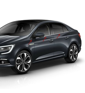 Renault Megane 4 Sedan Krom Cam Çıtası 6Prç. 2016 ve Üzeri P.Çelik