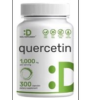 DEAL SUPPLEMENT Quercetin 1000mg  300 Capsul Immune Support High Bioavailable Flavonoids Antioxidant.Usa Menşei.OZELSPORCUGIDALARI 3843 (Renksiz)