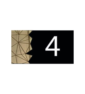 Dekoratif Aynalı Modern Kapı Numarası - Gold 4