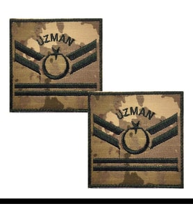 Uzman Çavuş 2 Kademe Kamuflaj Rütbe 9cmx9cm (Kara Kuvvetleri)