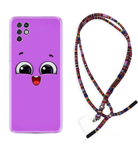 INFINIX Note 11 Pro Note 10 Hot 9 Play Kılıf Boyun Asklı Rasta Silikon Purple Sweety 1717