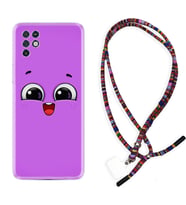 INFINIX Note 11 Pro Note 10 Hot 9 Play Kılıf Boyun Asklı Rasta Silikon Purple Sweety 1717