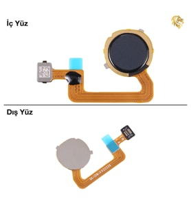 Xiaomi Poco C55 Uyumlu Parmak İzi Filmi Siyah Parmak İzi Sensörü Parmak İzi Okuyucu Home Tuşu Flexi