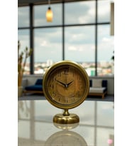 Retro Eskitme 25 x 20 Cm Metal Şık Masa Saati