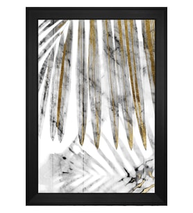 Soyut Şekiller Motifli Kanvas Tablo 50 x 70 cm Siyah Çerçeve