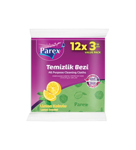 Limon Kokulu 3'lü Temizlik Bezi Onikili Paket