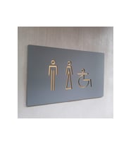 Modern Avantgarde Serisi WC Yönlendirme Levhası