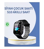 Mey İthalat® S10 Siyah Akıllı Çocuk Saati Anlık Konum Takibi ve Rota Geçmişi