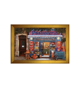 Manzara Temalı Kanvas Tablo 50 x 70 cm Gold Çerçeve