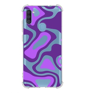 Samsung Galaxy M11  Köşe Korumalı Antişok Kapak Renkli Desen Tasarımlı Şeffaf Silikon Kılıf