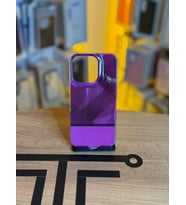 iPhone 16 Pro Uyumlu Kristal Görünümlü Geometrik Desenli Parlak Kılıf (Pembe)