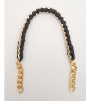 Angel Çanta Aksesuar 40 cm Derili Zincir Siyah Renk Light Gold Metalli