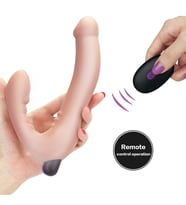 Esnek Uzaktan Kumandalı Lüks Çiftlere Özel Double Vibratör Penis