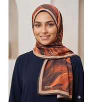 Cardion Pamuk İpek Şal - 70 X 180 - 06302 (Koyu Kahve)