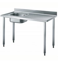 Electrolux Professional Özel Şef Çalışma Tezgahı, Tek Evyeli (evye Solda), Sırtlı - 1400 Mm TL1410SXPN