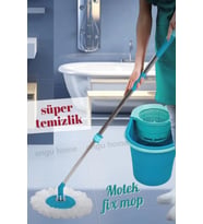 Pratik Mikrofiber Mop Temizlik Seti, Kolay ve Hızlı Kullanım