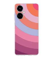 PrintiFy Tecno Camon 19 Uyumlu Kamera Korumalı Renk Cümbüşü F Tasarımlı Şeffaf Silikon Kılıf