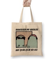 Karabiberim Motto Bez Çanta Uzun Saplı