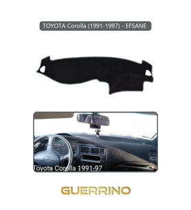 TOYOTA Corolla (1991-1997) - EFSANE TORPİDO KORUMA HALISI GRİ KENAR