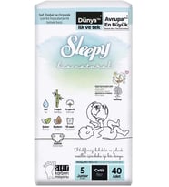 Sleepy Bebek Bezi Bio Natural Beden:5 (11-18KG) Junior 40 Adet Ekonomik Pk