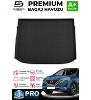 Nissan Qashqai 1.3 Benzinli 3D Pro Bagaj Havuzu Üst Bagaj 2021 Üzeri A+ Kalite