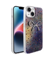 Apple iPhone 13 Uyumlu Kılıf Kamera Korumalı Figürlü Zore Ponti Silikon Kapak (Lila)