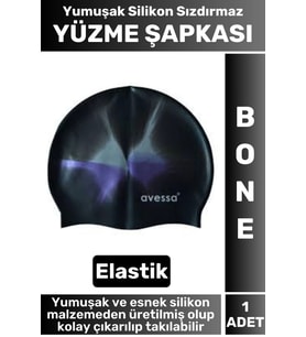 Premium Seri Su Geçirmez Elastik Yumuşak Yüzücü Havuz Deniz Yüzme Şapkası Silikon Bone 1 Adet