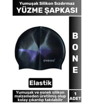 Premium Seri Su Geçirmez Elastik Yumuşak Yüzücü Havuz Deniz Yüzme Şapkası Silikon Bone 1 Adet