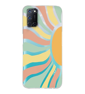 Oppo A52/A72/A92 Uyumlu Güneş Desenli Şeffaf Telefon Kılıfı