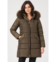Dewberry Kadın %100 Polyester Kaban Haki Z9745 Katmanlı Kombin, Şehir ve Ofis Stili, Kazak ve Gömlek Kombini