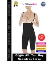 #Korse Dikişsiz Toparlayıcı Kaymaz Seamless Sıkılaştırıcı Kadın Göğüs Altı Tam Boy Korse - 2 Adet