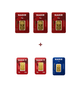 Nadir Gold 24 Ayar 19,5 Gram Altın (3 Ad 5 Gram Altın + 1 Ad 2,5 Gram Altın + 2 Ad 1 Gram Altın )