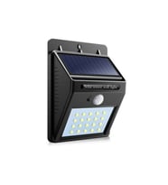20 Led'li Sensörlü Solar Bahçe Balkon Duvar Lambası