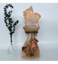 Woodensea Ahşap At Biblo El Yapımı
