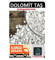 2 Kg Doğal Beyaz Dolomit Saksı Dere Çakıl Taşı