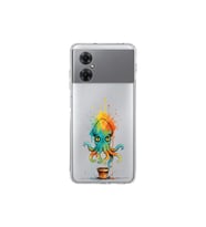 Redmi Note 11R ile uyumlu Splash ahtapot tasarımlı şeffaf silikon kılıf