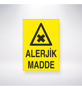 Alerjik Madde 21x28 Arkası Yapışkanlı Levha