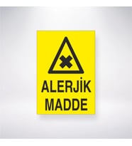 Alerjik Madde 21x28 Arkası Yapışkanlı Levha