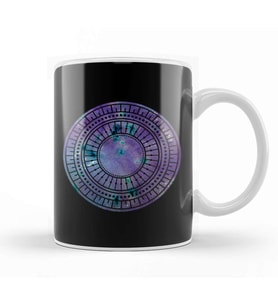 Purple Galaxy Mandala Kupa Bardak Porselen