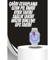 Akıllı Saat Gümüş Kasa Bluetooth Kulaklık Hediyeli Çok Fonksiyonlu İkili Set