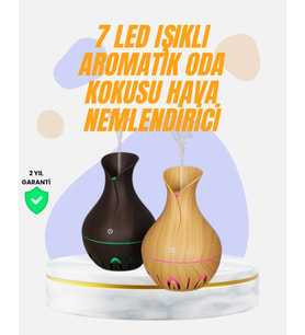 Led Işıklı Ultrasonik Oda Nemlendirici ve Uçucu Yağ Difüzörü