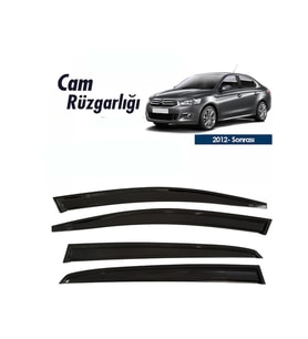 Cam Rüzgarlığı citroen C Elysee 2012 Sonrası Mügen Tip Piano Black