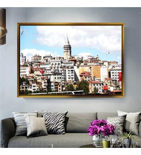 Altın Çerçeveli dekoratif tablo l1140 (Gold)