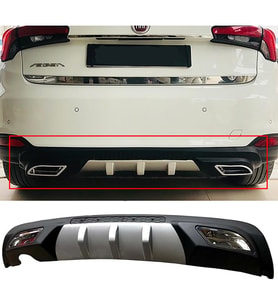 Fiat Egea HB Difüzör Difizör Gri + Kare Egzoz Görünüm C Tip