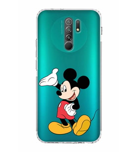 Xiaomi Redmi 9  Kamera Korumalı Kapak Mickey Mouse Tasarımlı Şeffaf  Kılıf