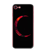 Apple iPhone 5 6 7 8 Plus Se XR Kılıf Desemli Silikon Red Moons 1747