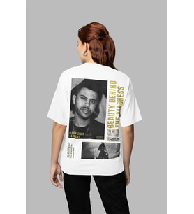 Tasarım The Weeknd Baskılı Unisex Oversize Rapper Tişört
