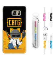 Samsung S7 Edge S20 Fe Plus Ultra S21 S22 Kılıf Kablo Koruma Spiral Silikon Cat G 1677