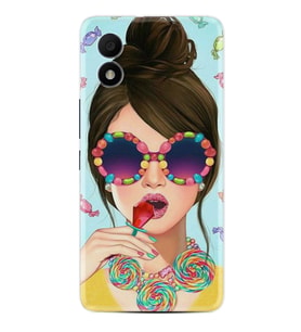 TCL 303 Kılıf Resimli Desenli Baskılı Silikon Sugar and Woman 1418
