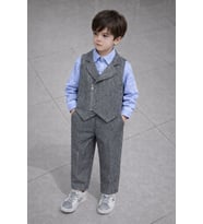 Erkek Çocuk Kardeş Kombini - Erkek (Gri)